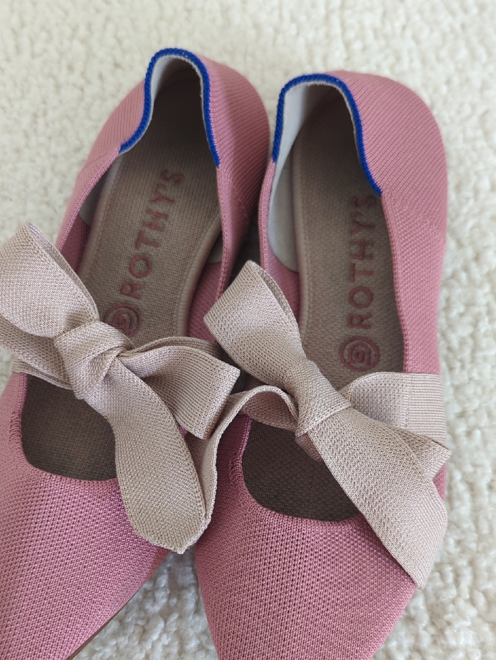 Rothy's Rosebud Pink Bow Mary Jane Ballet Flats - Picture 6 of 14